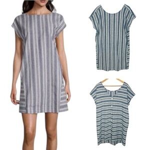 Navy Striped Mini Dress